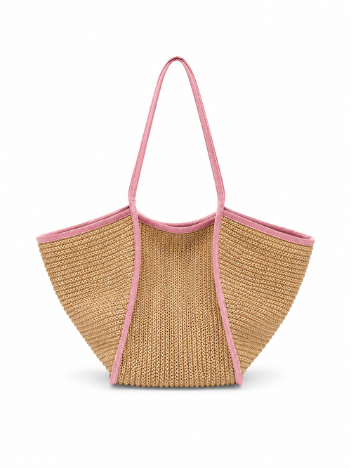 Gewoven Shopper Van Stro